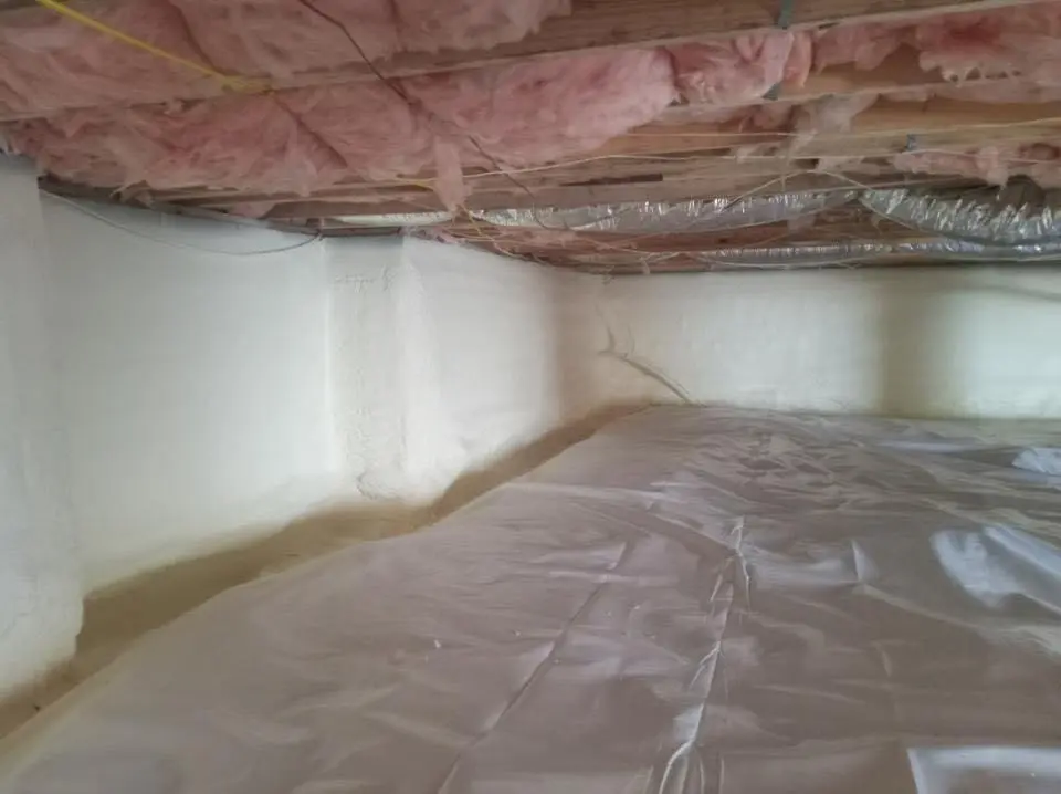 Crawl space encapsulation with closed-cell spray foam for Attic Insulation in Glen Ridge